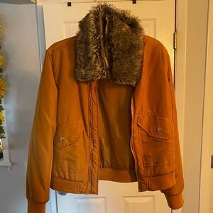 Wild Fable Golden Jacket with Black Trim